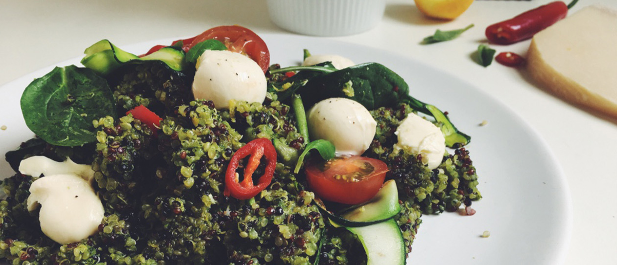 Quinoa caprese salad