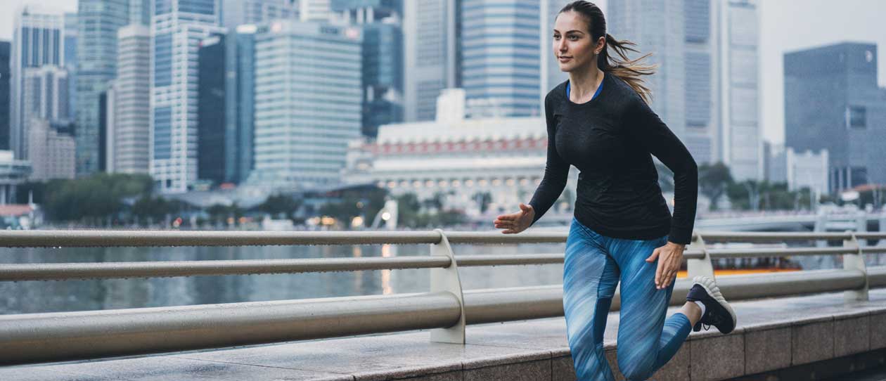 Woman jogging in the city