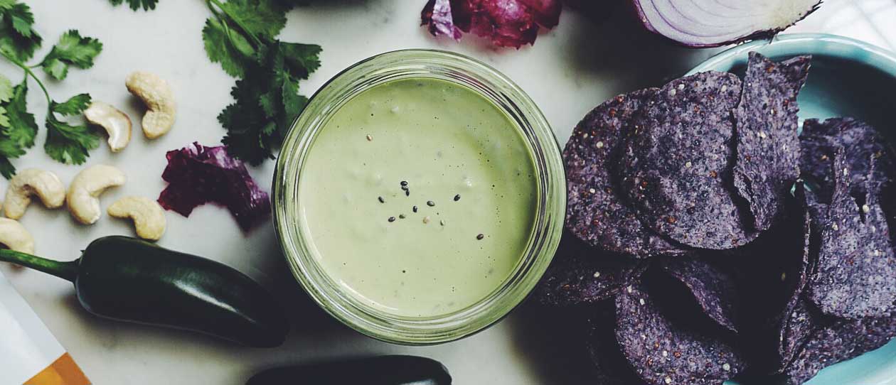 Cashew chia and jalapeno sauce