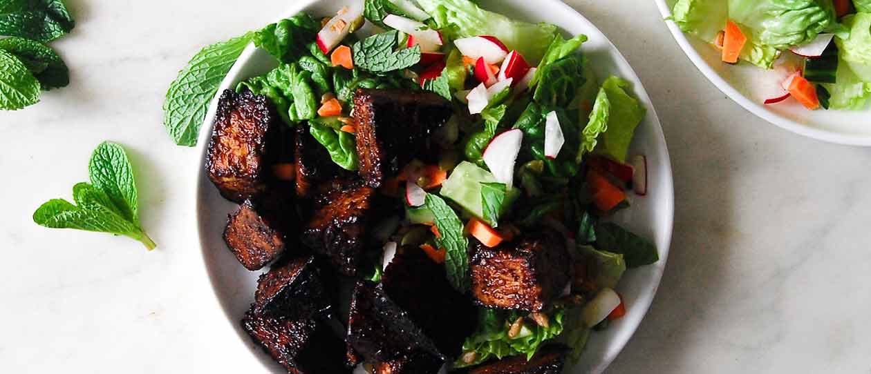 Maple glazed tempeh salad | Blackmores